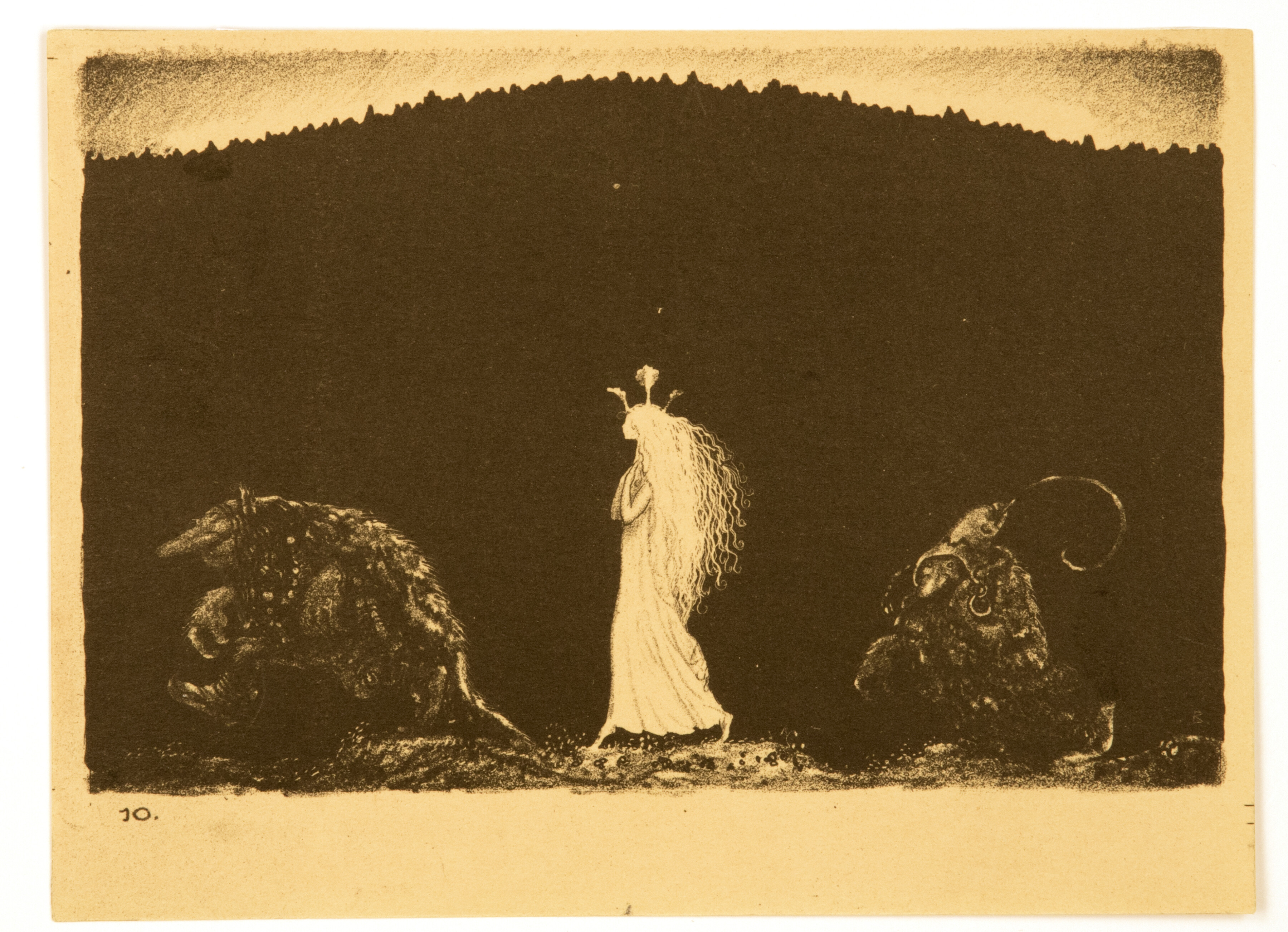 John Bauer: Troll 1914 Litografi ur mappen Troll / litografia kokoelmasta Troll / a litographic print from the collection ”Troll” Jönköpings läns museum / Jönköping County Museum
